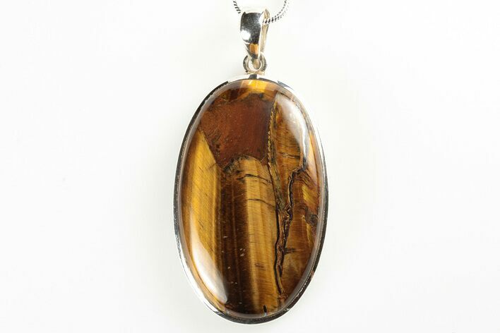 Tiger's Eye Pendant (Necklace) - Sterling Silver #192361